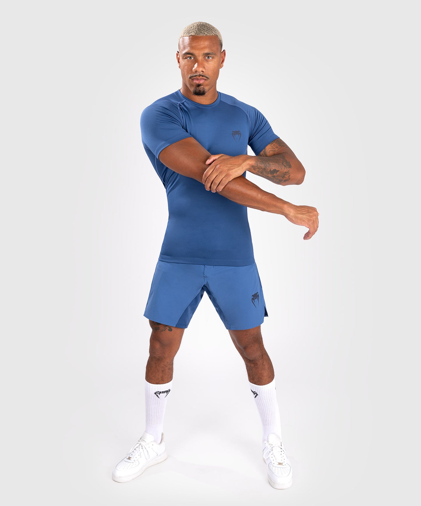 Rashguard à manches courtes pour hommes Venum Contender - Bleu