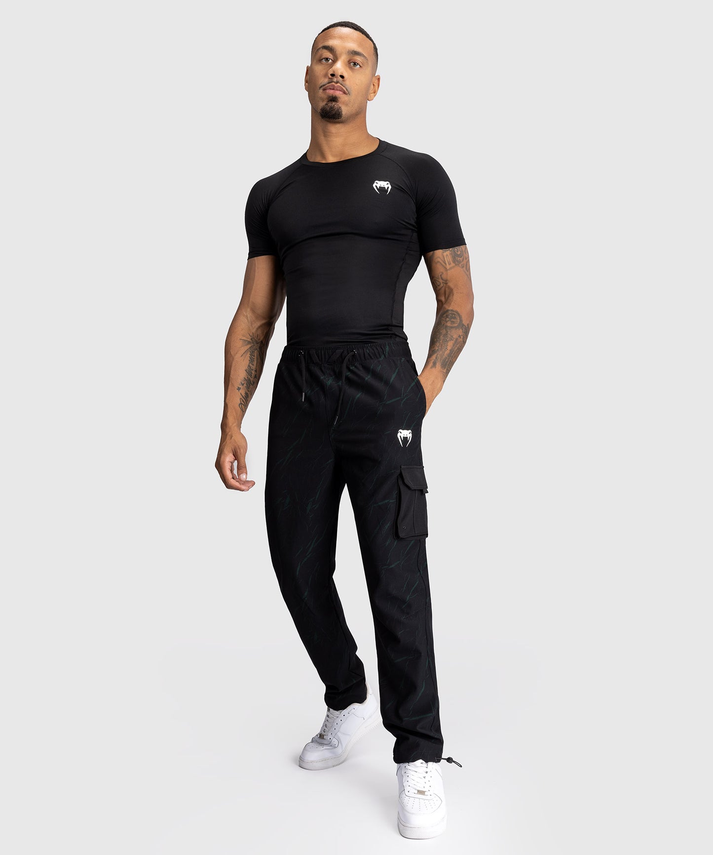 Venum Trooper Herren Jogginganzug - Schwarz/Waldgrün