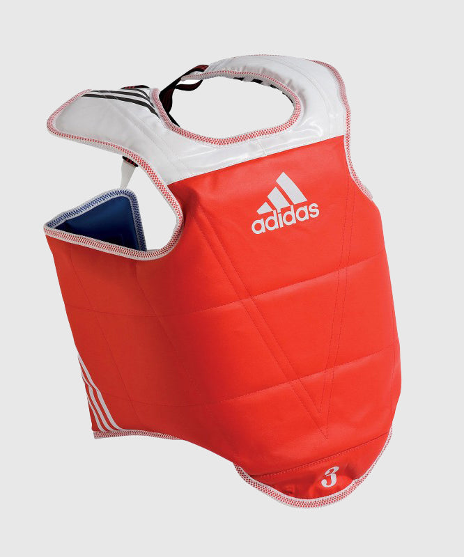Plastron D'Entraînement & Compétition Adidas - Réversible - Approuvé WT - Rouge/Bleu