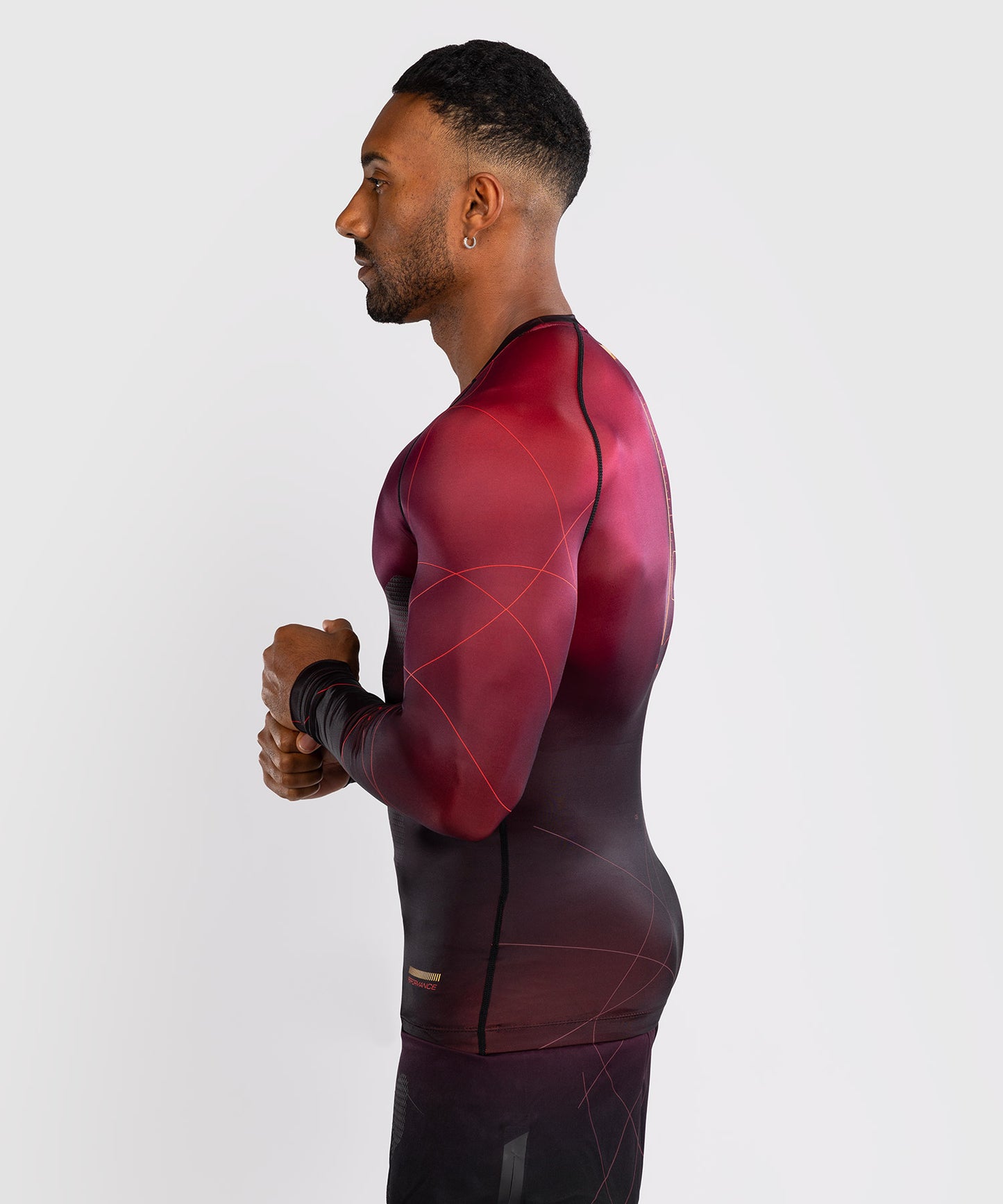 Rashguards Venum Tactical XT Long Sleeve - Black/Bordeaux/Gold
