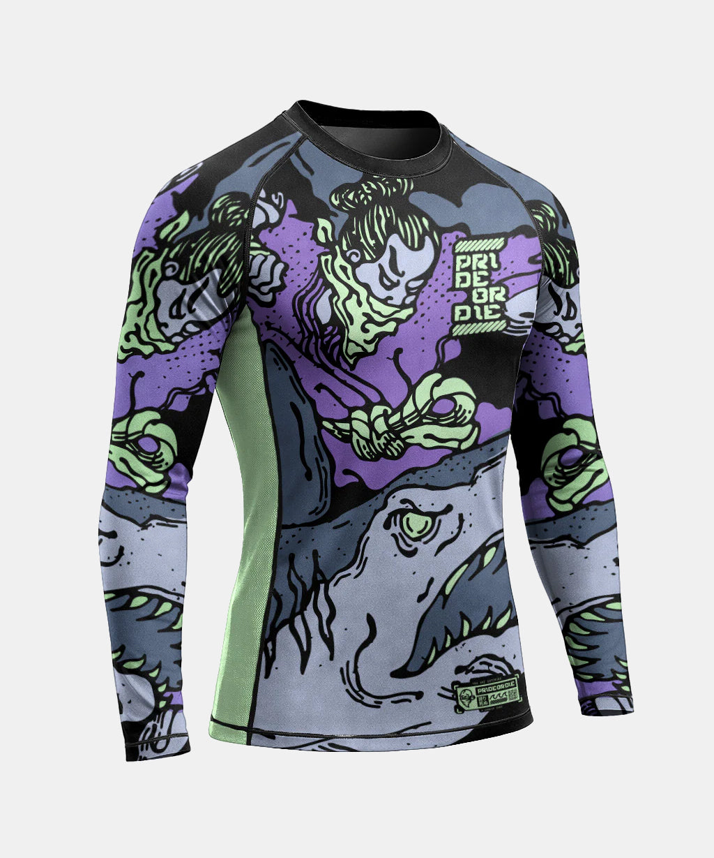 Pride Or Die Dangerous Water V.2 Long Sleeve Rashguard - Black
