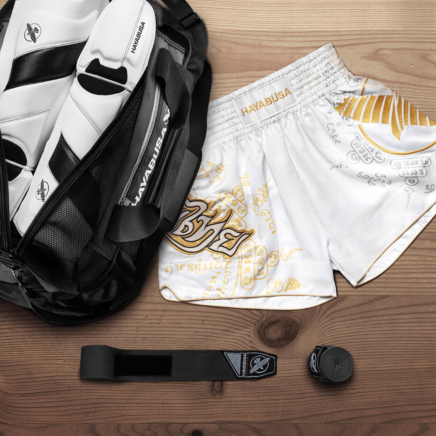 Short de Muay Thai Hayabusa Falcon - Blanc