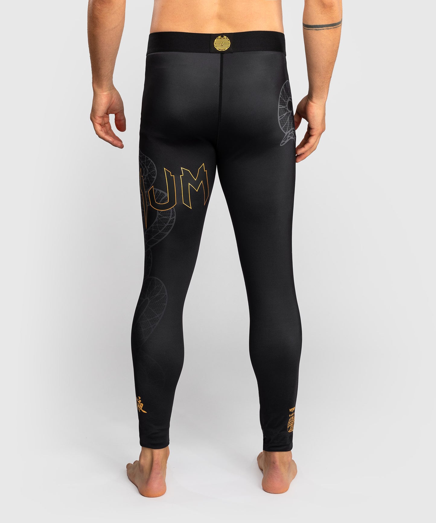 Pantalon de Compression Venum Serpenti – Noir/Argent/Or