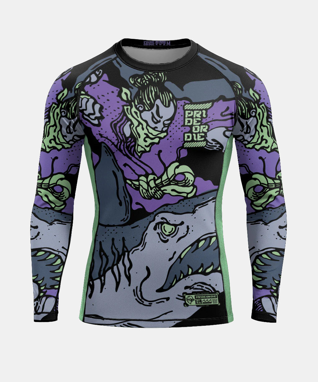 Pride Or Die Dangerous Water V.2 Long Sleeve Rashguard - Black