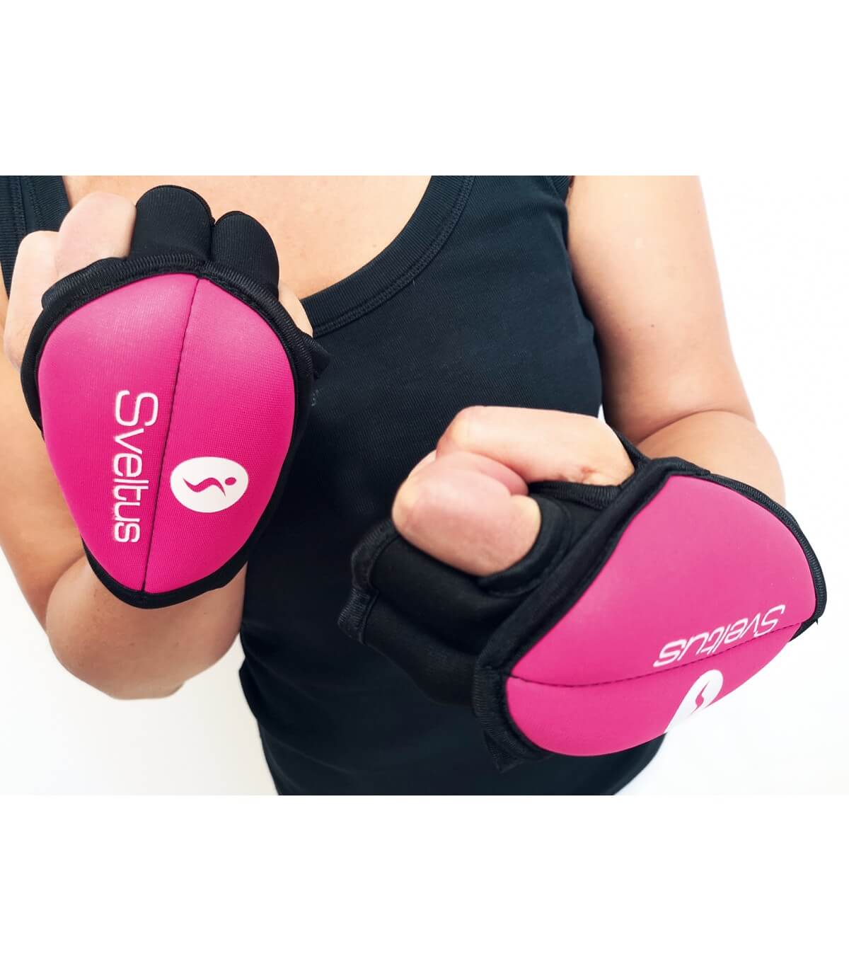 Gants de Piloxing Sveltus - 250 g - Lot de 2 - Rose/Noir