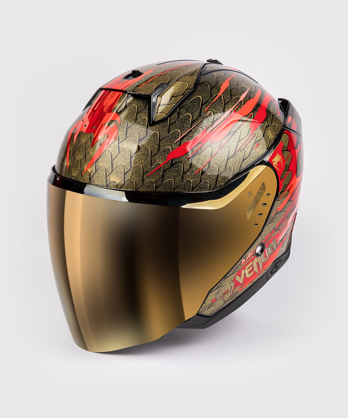 Motorradhelm Venum x Shark SKWAL i3 JET - Rot/Gold