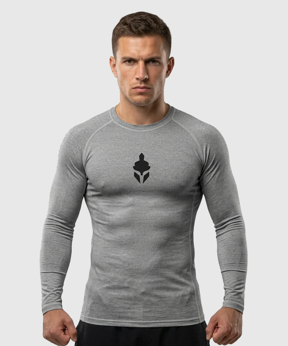T-shirt de compression manches longues Tyce Skin - Gris