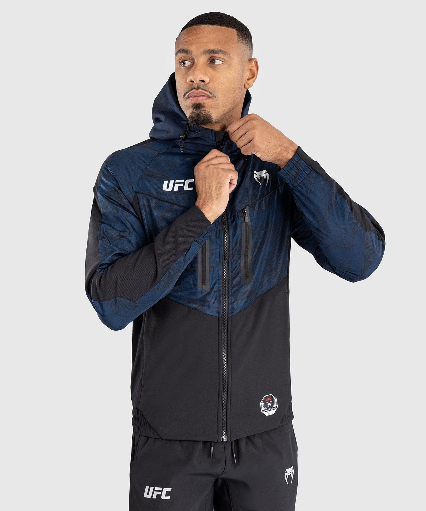 Men's UFC Fusion by Venum Fight Week Hooded Zip Jacket - Ocean Blue