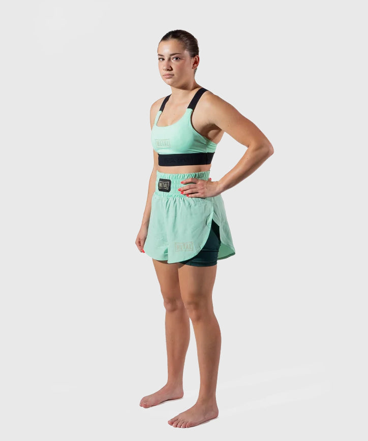 Metal Boxe Deep Waters Women’s Elastic Sports Bra - Green