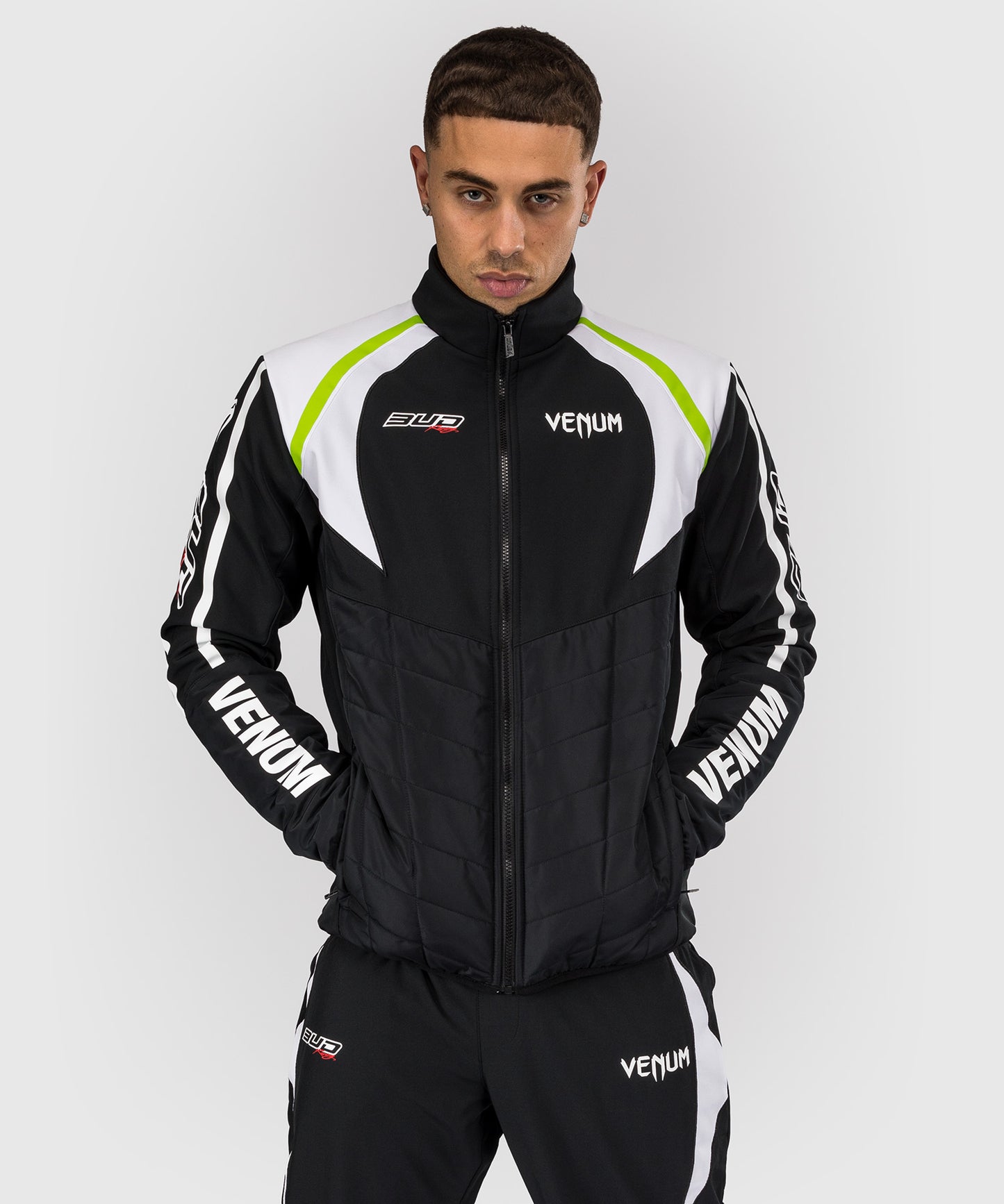 Venum x Bud Racing Men's Jacket - Black/White/Lime Green