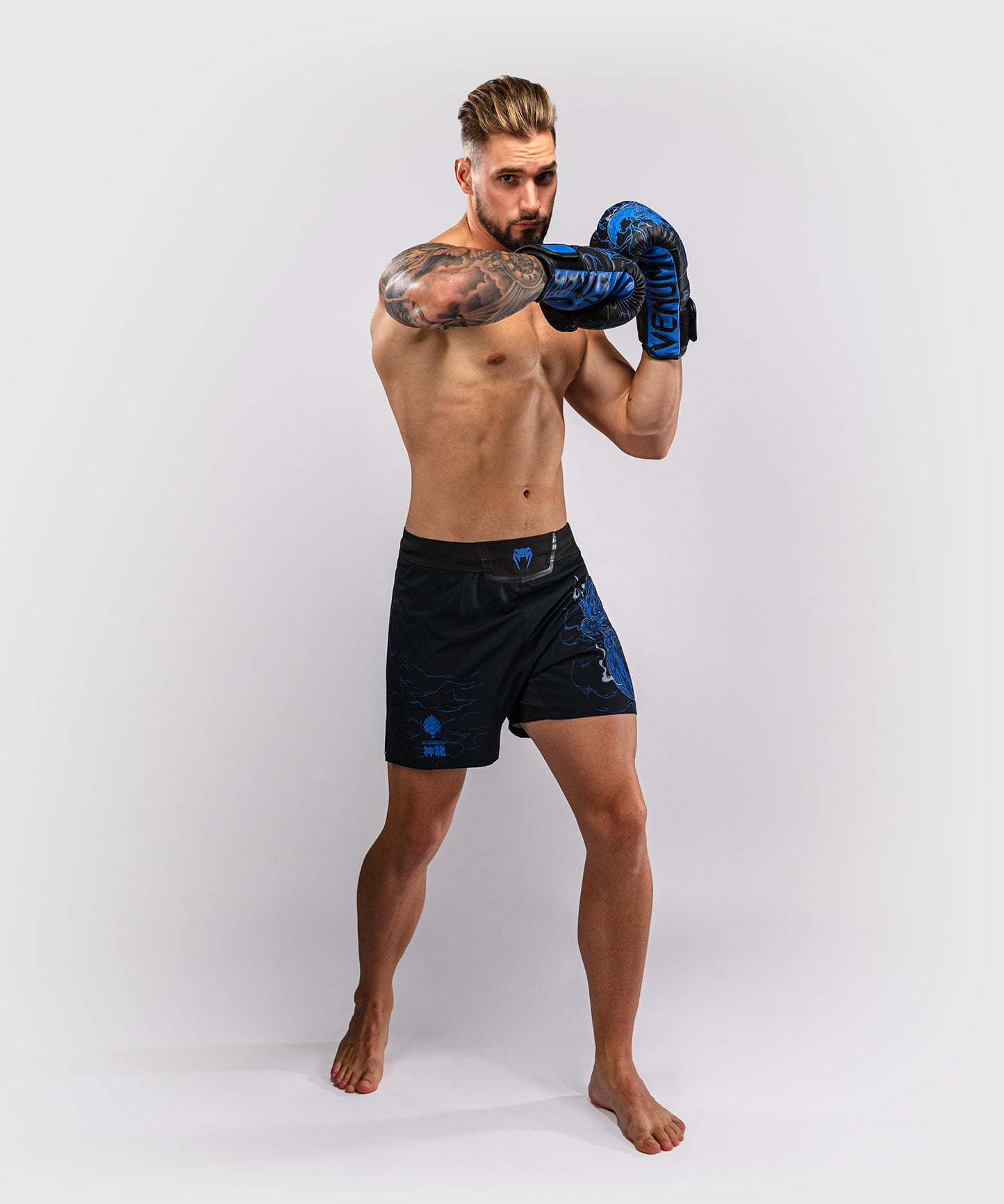 Venum Thunder Dragon Pantaloncini da Combattimento – Nero/Blu Reale