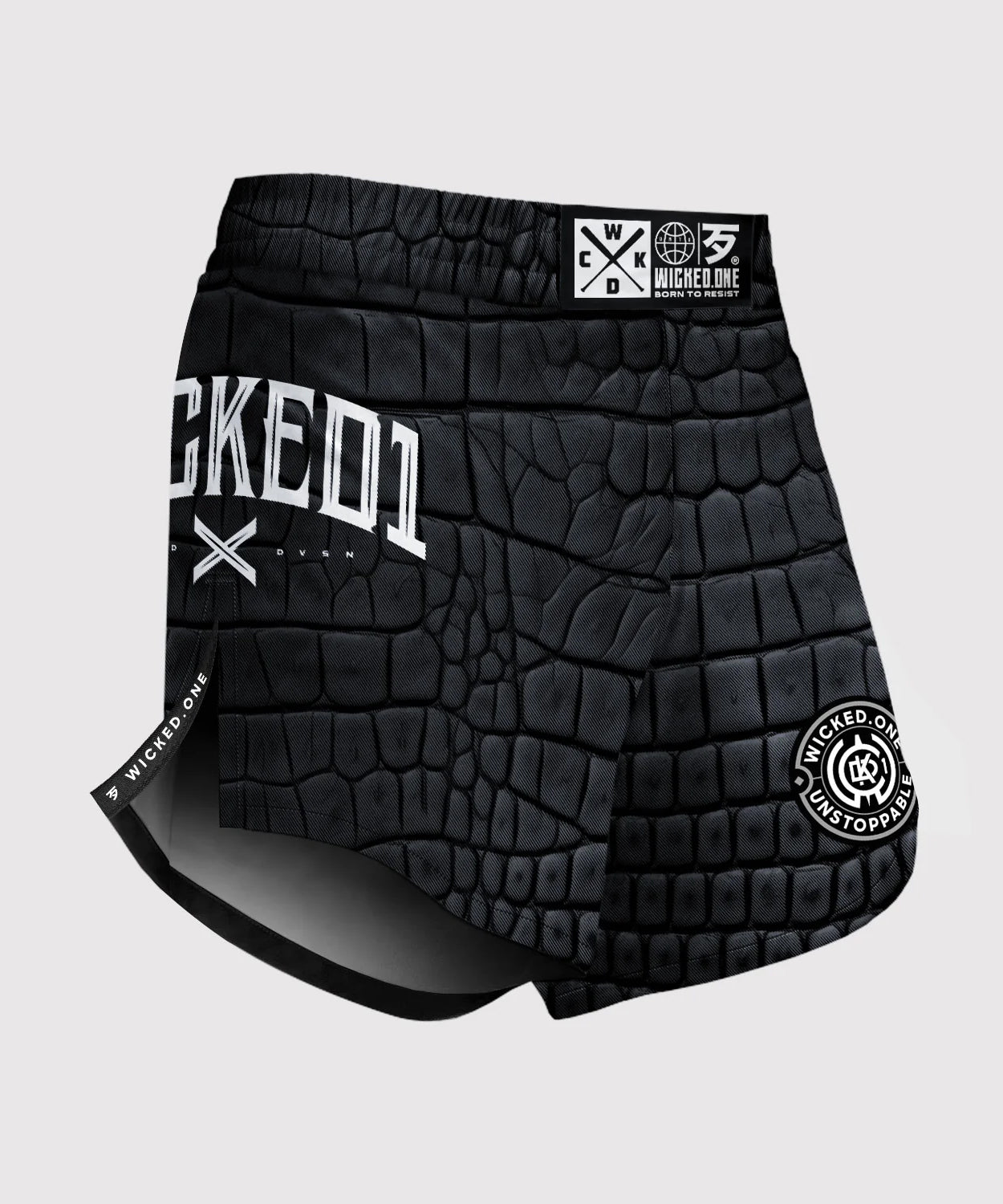 Wicked One Element Caïman Fightshorts - Negro