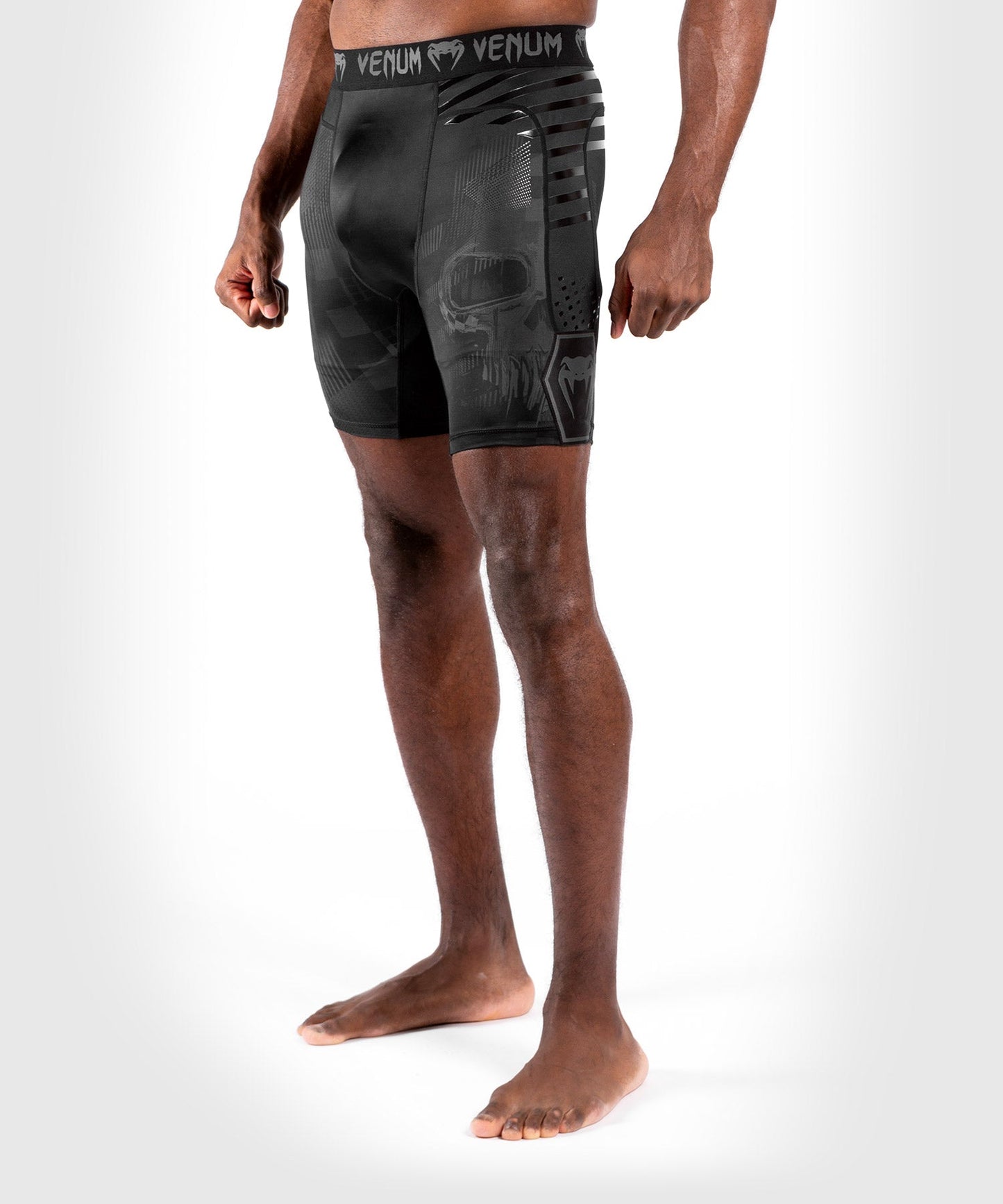 Venum Skull Compression Short - Black/Black