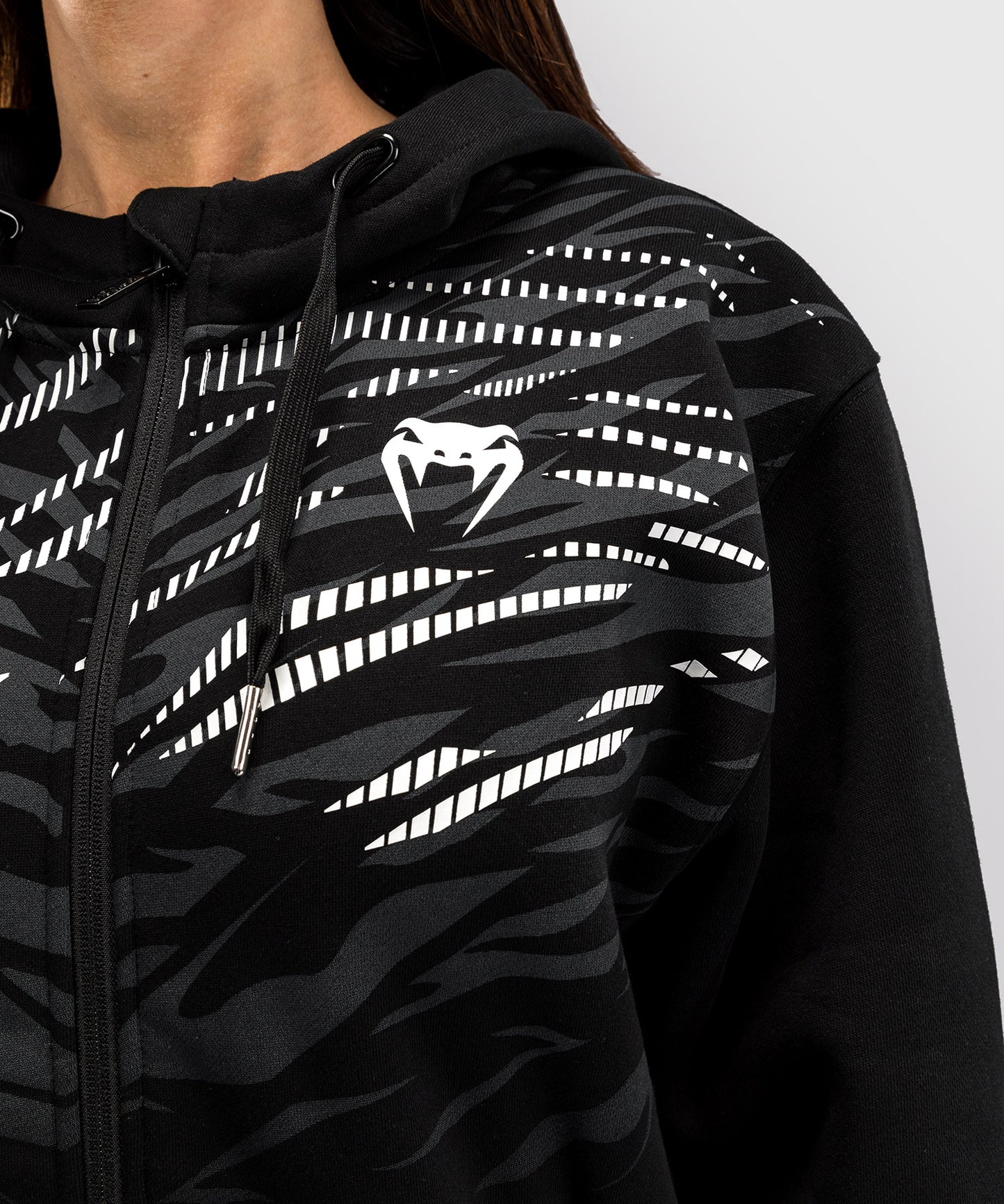 UFC Fusion by Venum Replica Women's Zip Hooded Jacket - Black