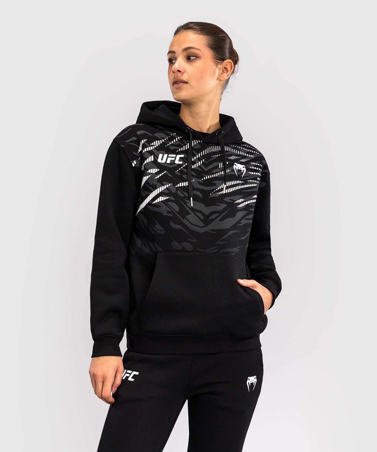 UFC Fusion by Venum Replica Frauen Kapuzen-Sweatshirt - Schwarz