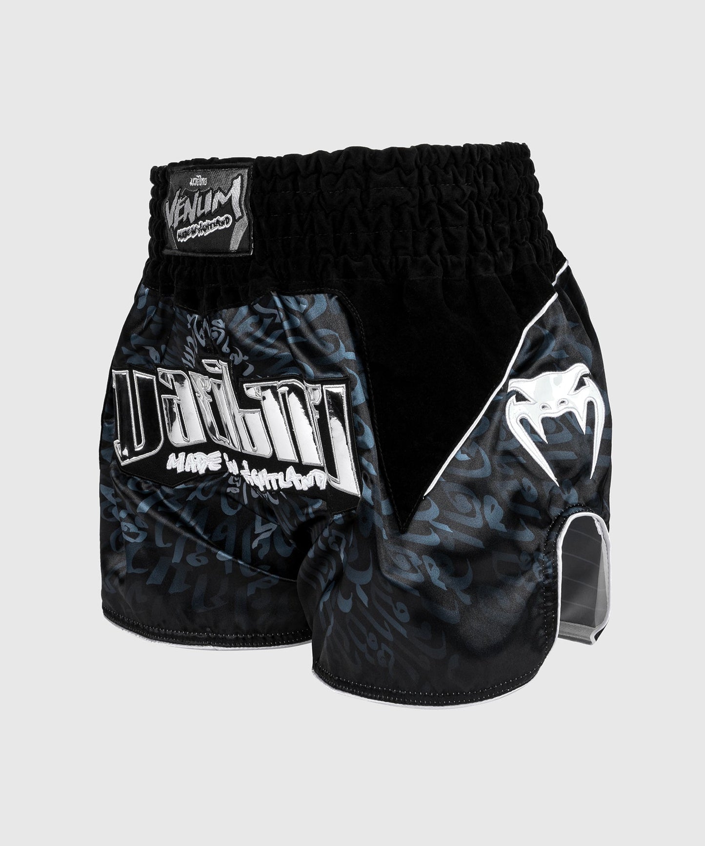 Short de Muay Thai Venum Attack - Noir/Argent