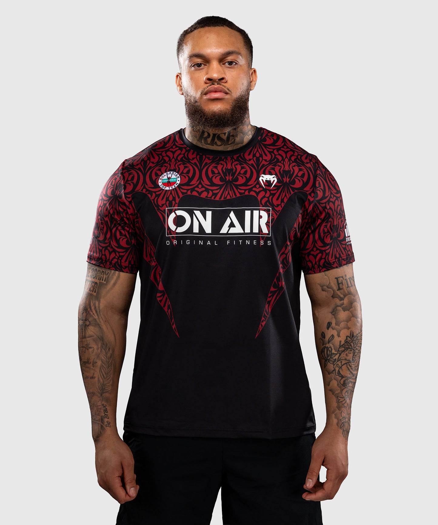 Venum Bulgarian Top Team (BTT) Dry-Tech-T-Shirt – Schwarz/Rot