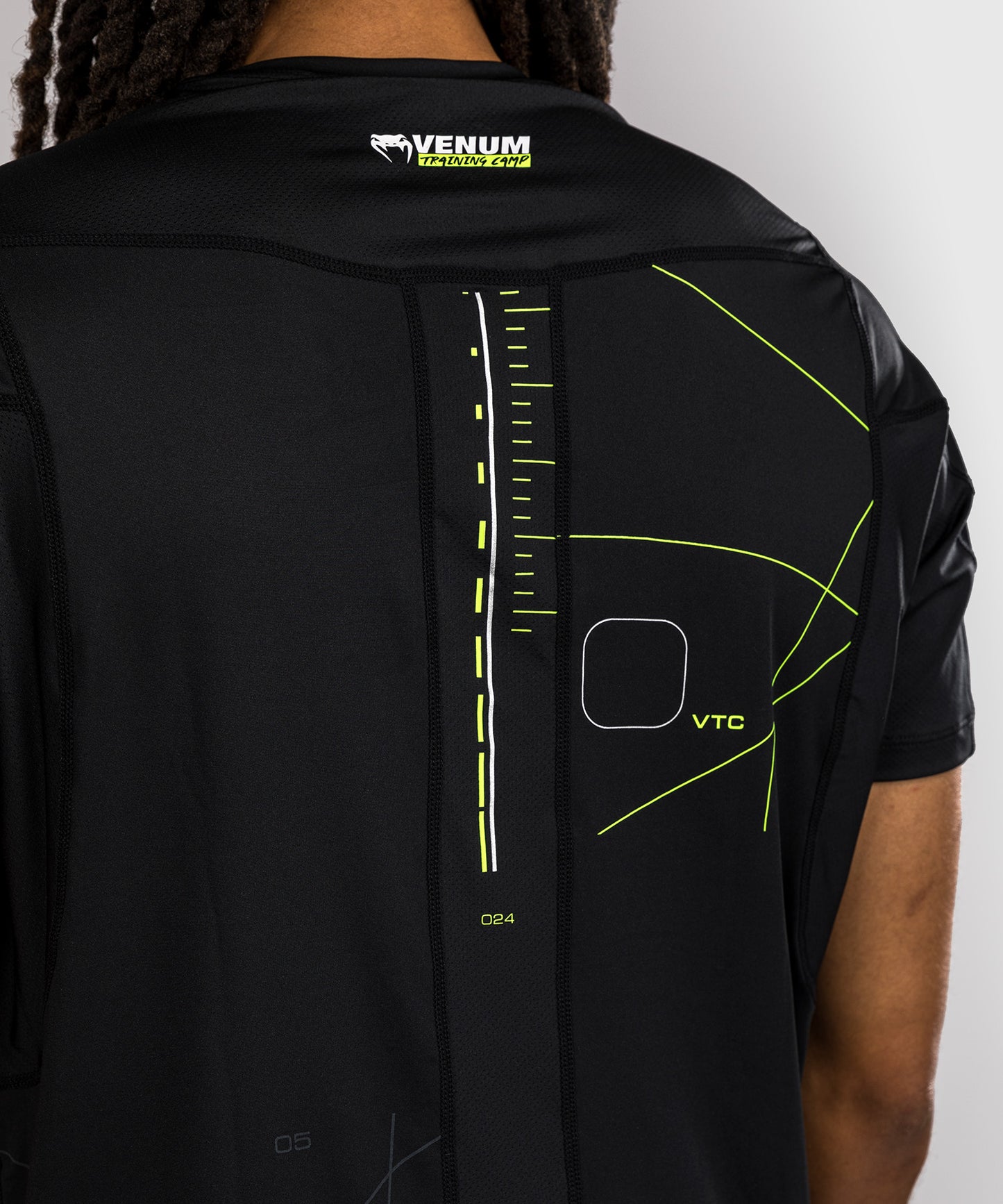 Venum Training Camp 4.0 Dry Tech T-Shirt - Schwarz/Leuchtgrün