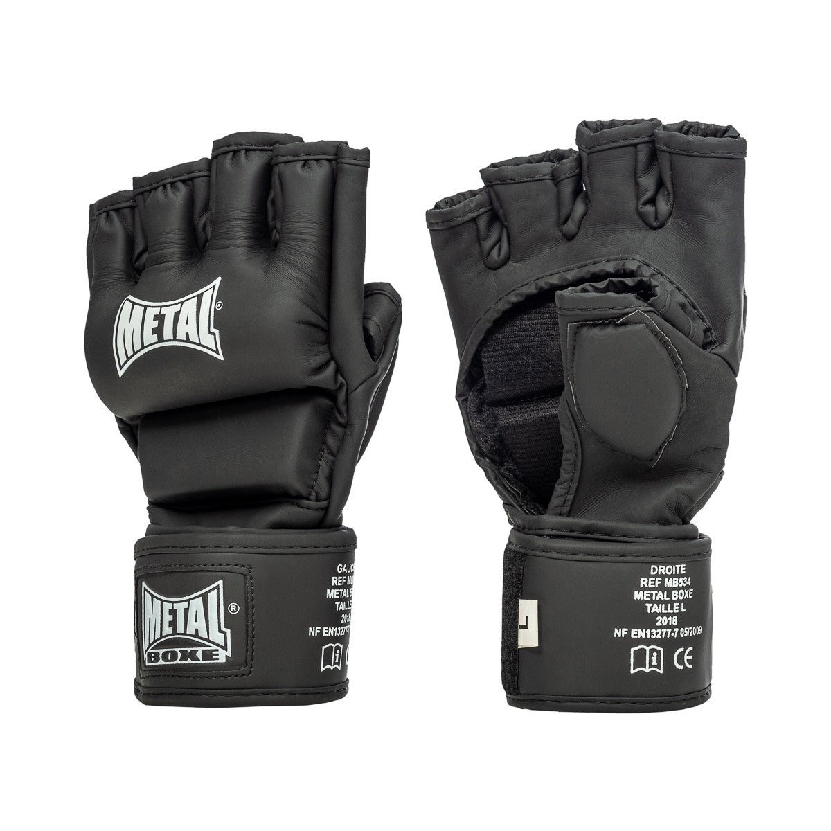 Metal Boxing MMA Gloves Black Light