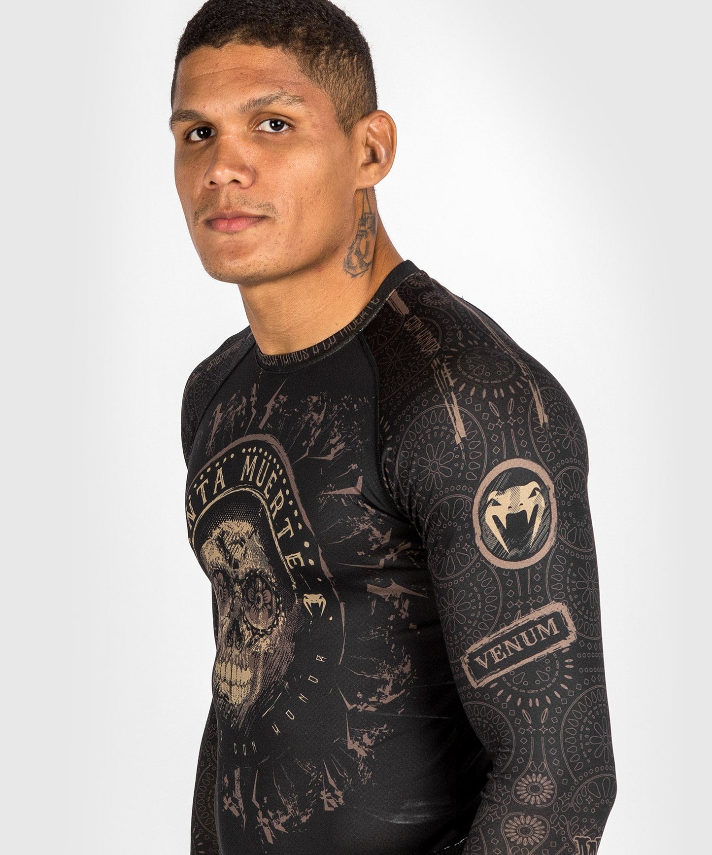 Rashguard Santa Muerte Dark Side Venum -  manches longues - Noir/Marron