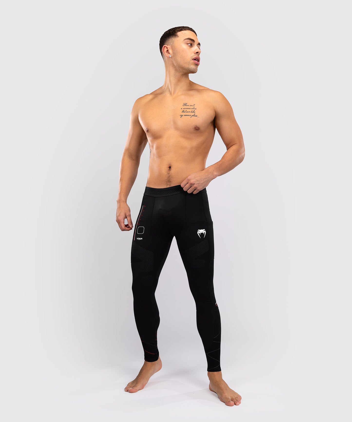 Venum Tactical XT Compression Pants - Black/Fire Red