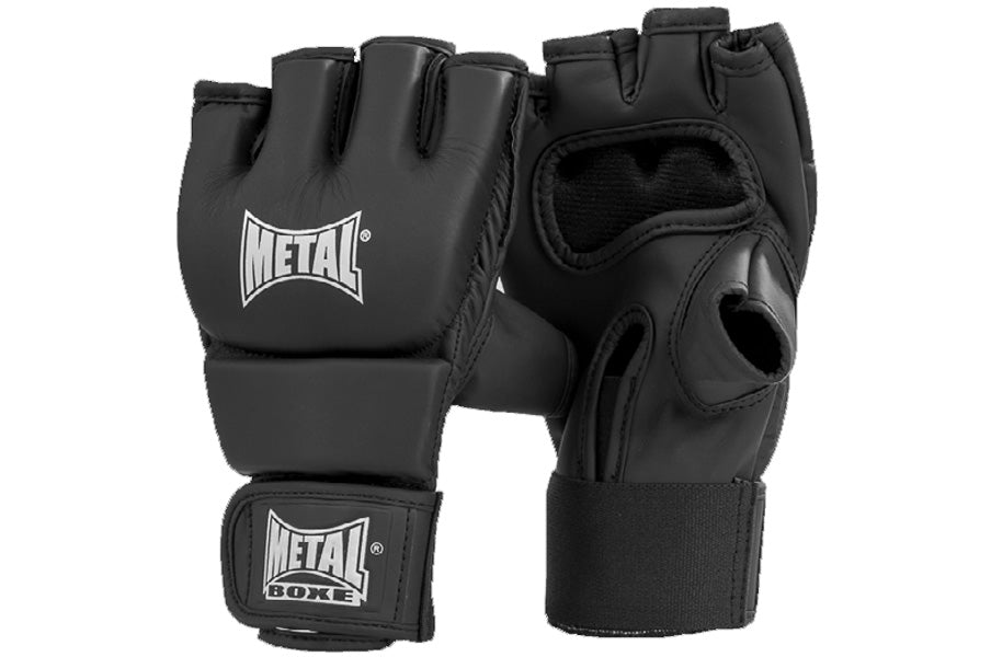 Black Light Metal Boxing Gloves - Black