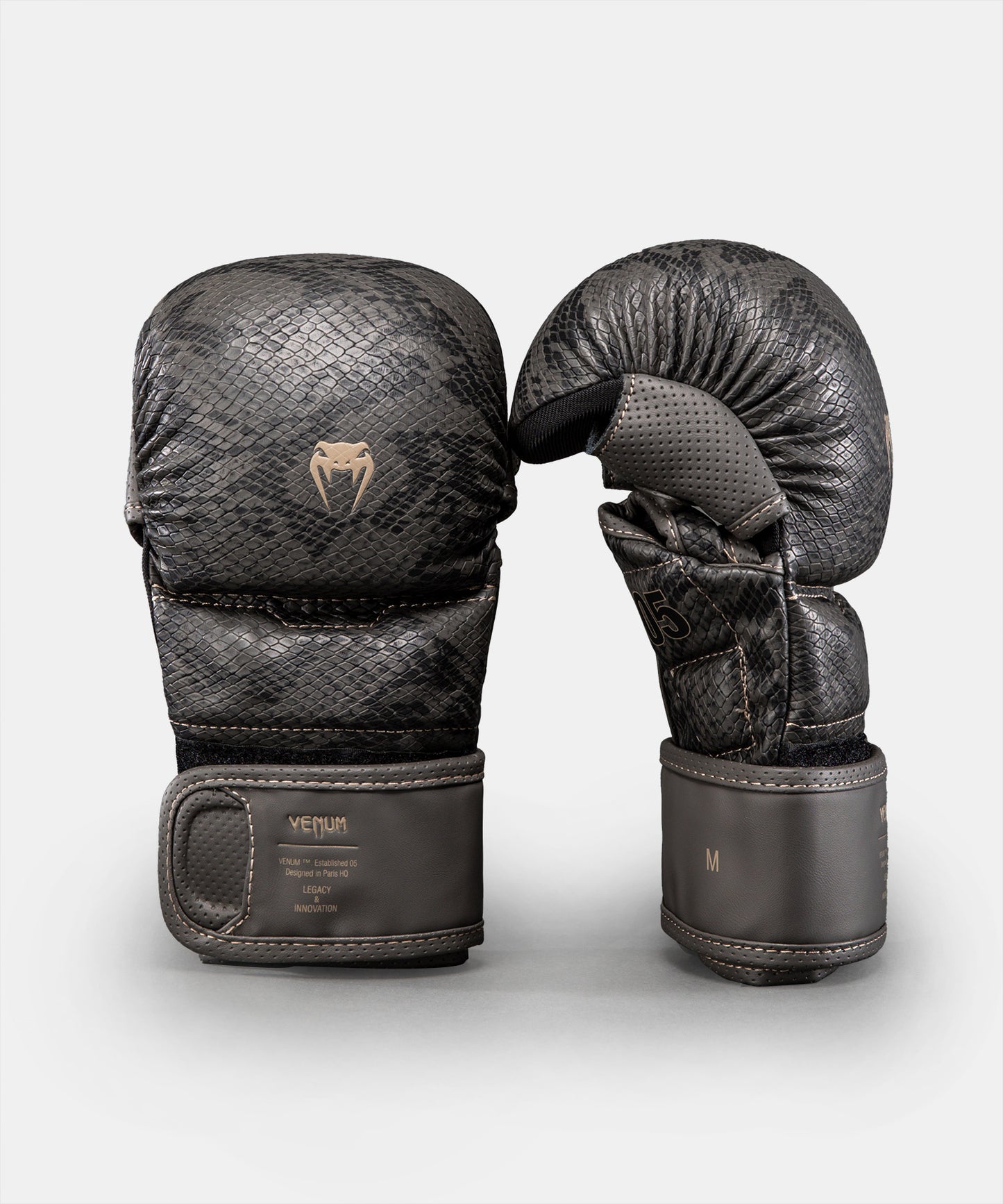 Venum Midnight Fury Guantes de Sparring MMA - Negro/Gris/Plata