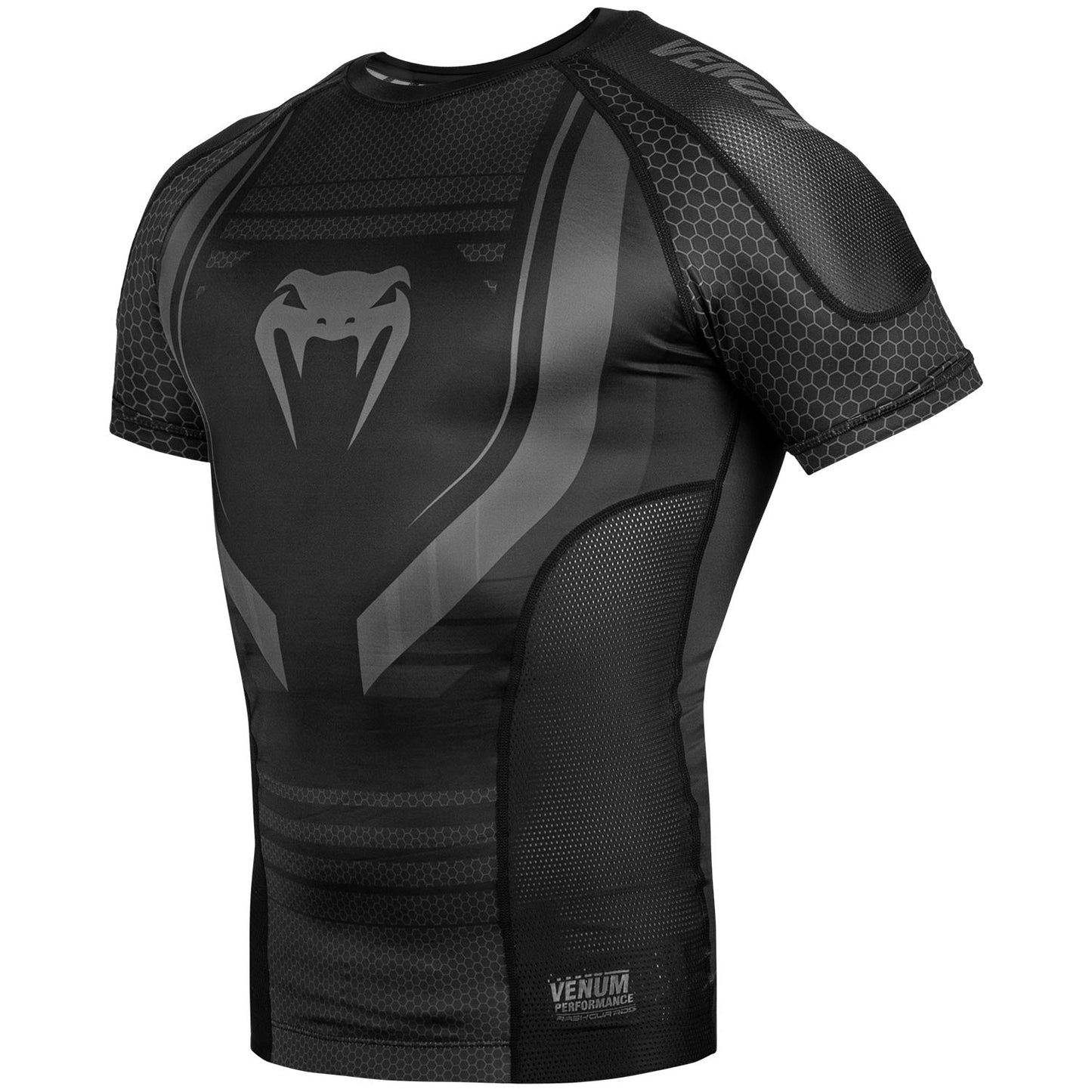 Rashguard Venum Technical 2.0 - Short Sleeve - Black/Noir