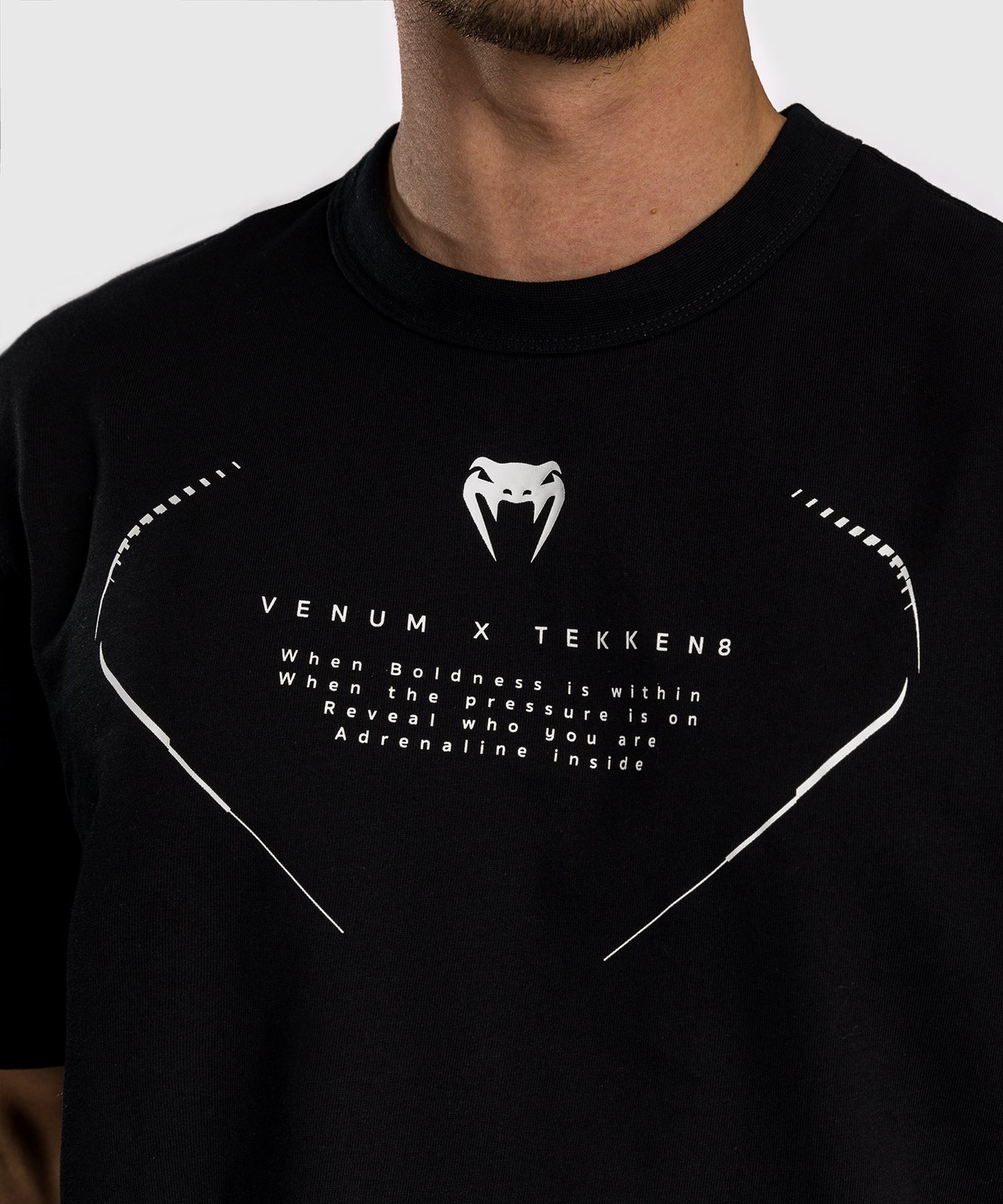 Venum x Tekken 8 T-Shirt - Jin Kazama - Black/Black/White