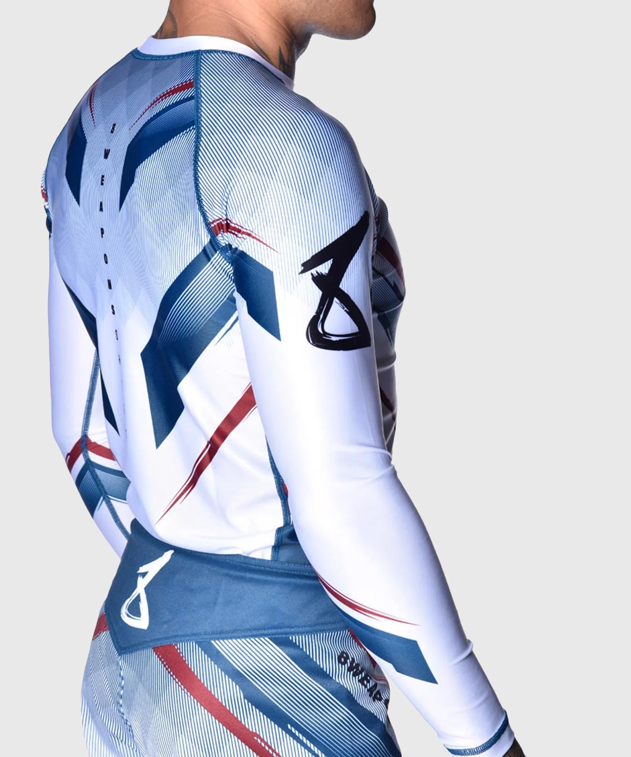 Venum Shift Rashguard – Weiß/Blau/Rot