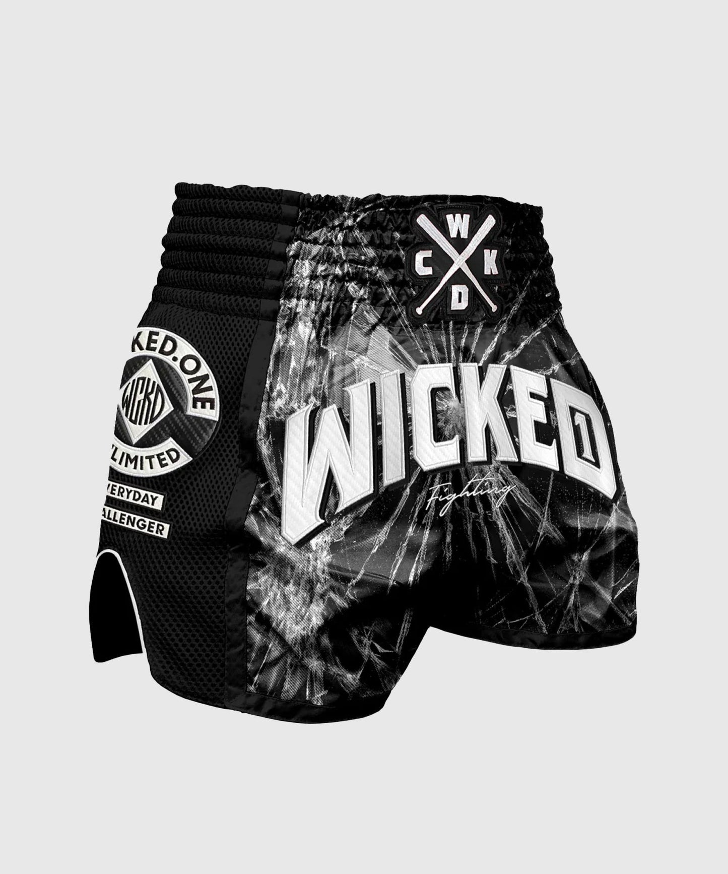 Short de Muay Thai Wicked One Trouble - Noir
