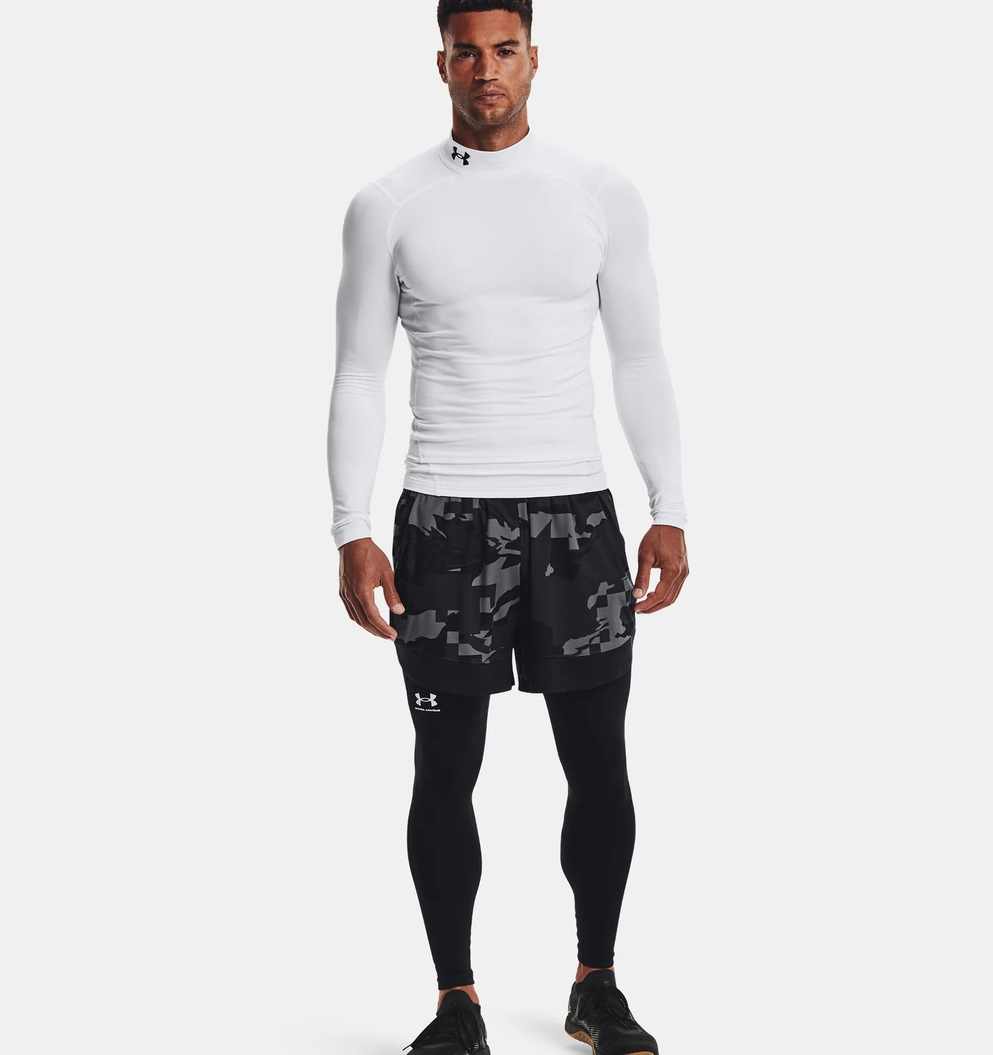 Haut De Compression À Col Montant Under Armour Coldgear - Blanc