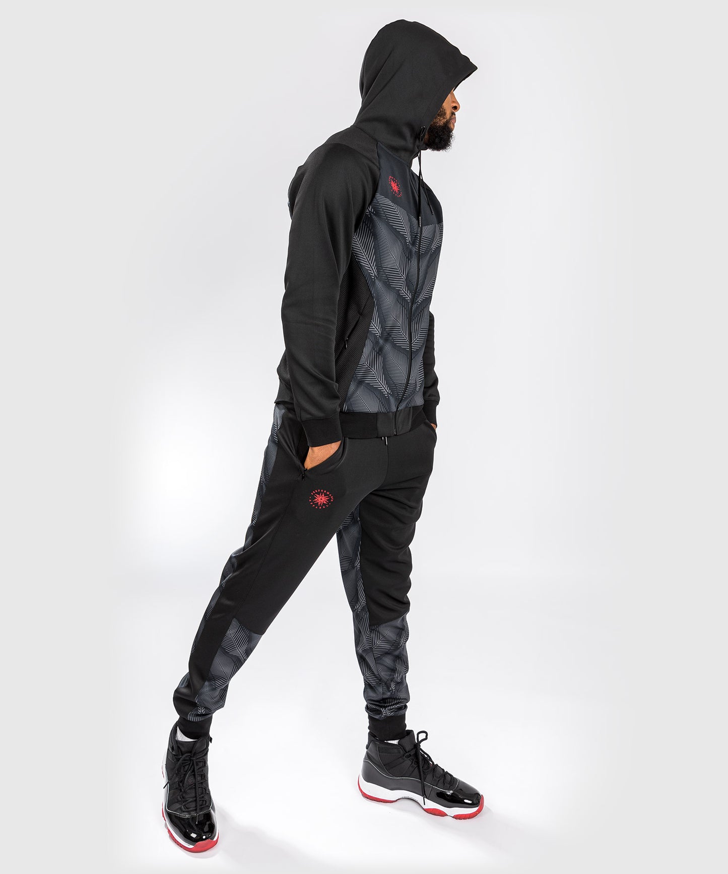 Venum Phantom Hoodie mit Reißverschluss - Schwarz/Rot