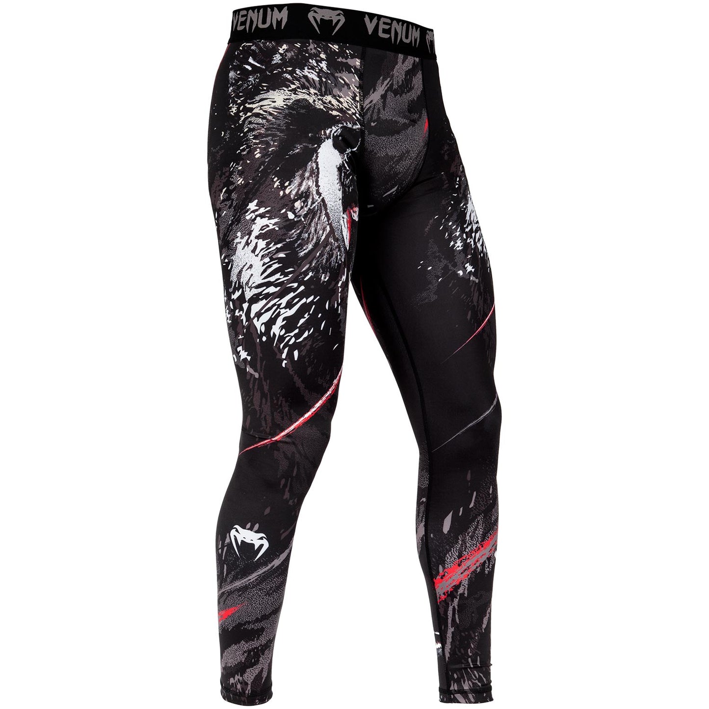 Venum Grizzli Compression Pants - Black/White