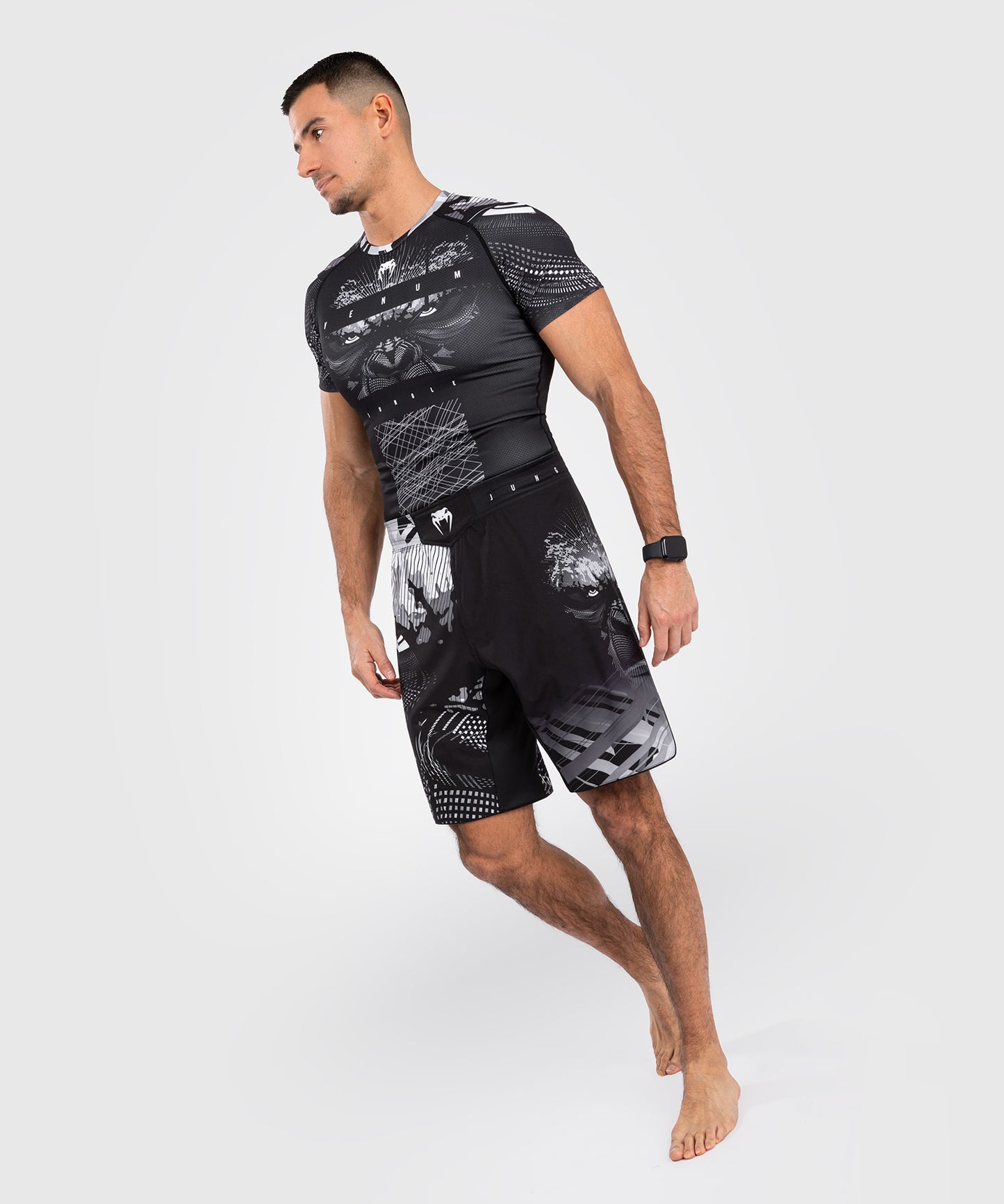 Short de Combat Venum Gorilla Jungle - Noir/Blanc