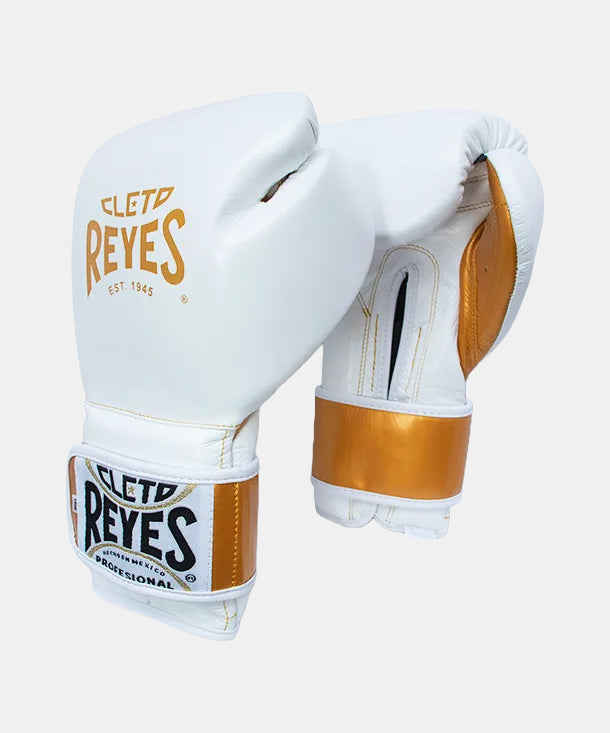 Cleto Reyes Sparring Special Edition Boxing Gloves - White/Gold