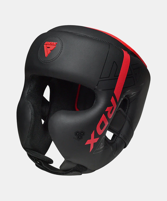 RDX Kara Casco de Boxeo - Negro/Rojo