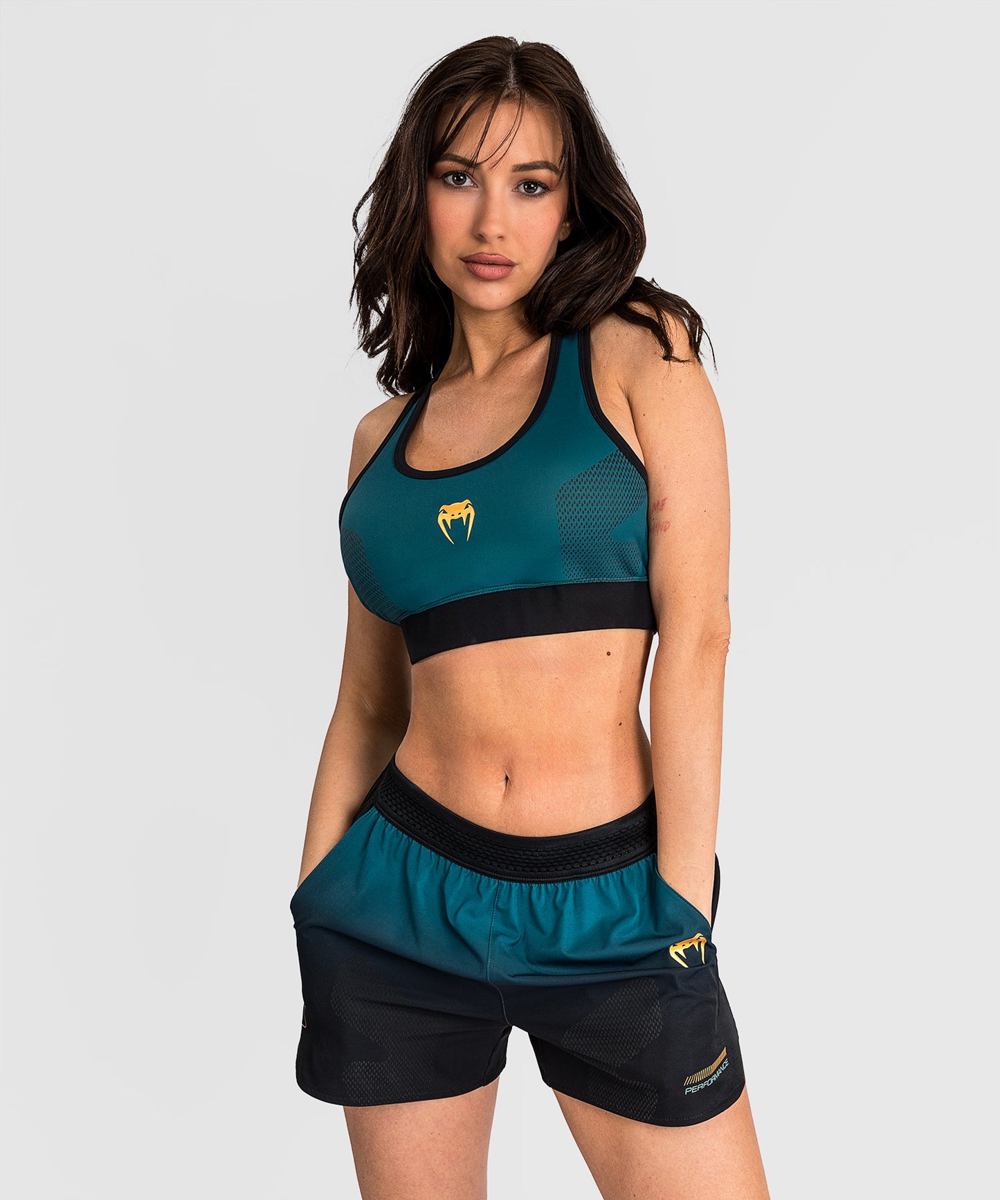 Venum Tactical XT Sports Bra - Black/Forest Green