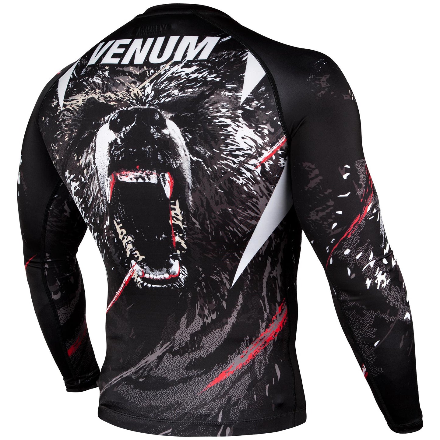 Rashguard Venum Grizzli - Manches longues - Noir/Blanc