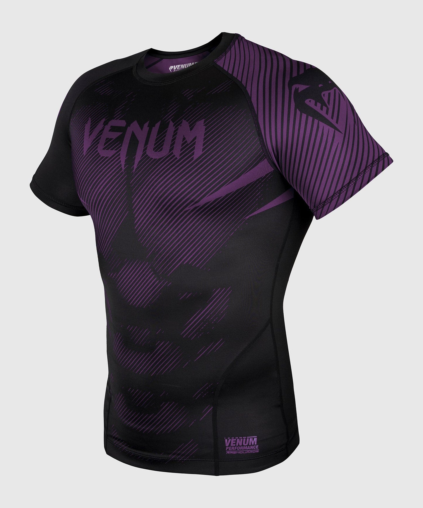 Rashguard Venum NoGi 2.0 - IBJJF Approved Short Sleeve - Black/Purple