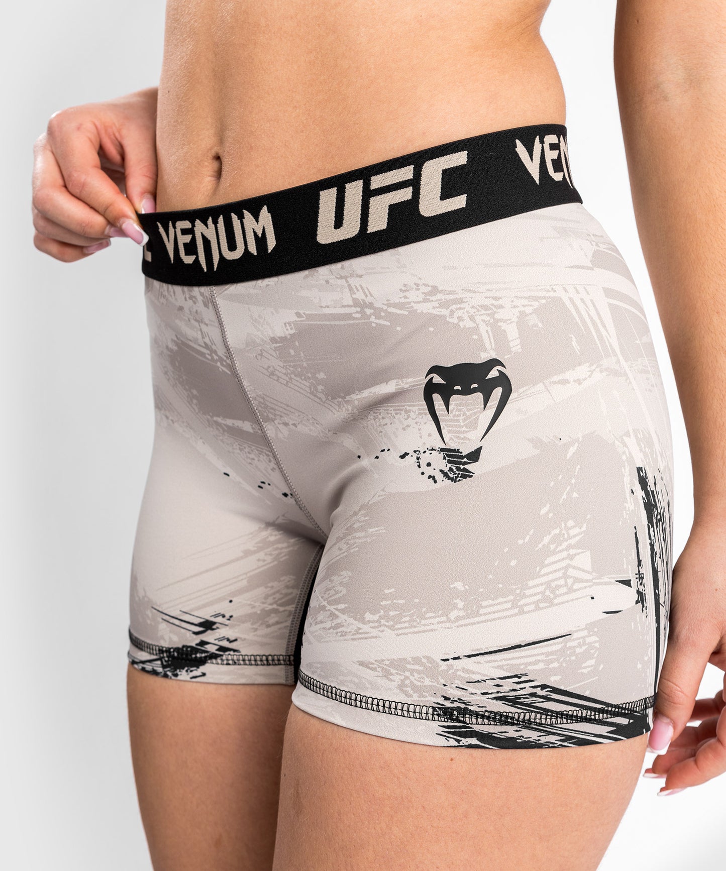 Short de compression UFC Venum Authentic Fight Week 2.0 - pour Femmes - Sable/Noir