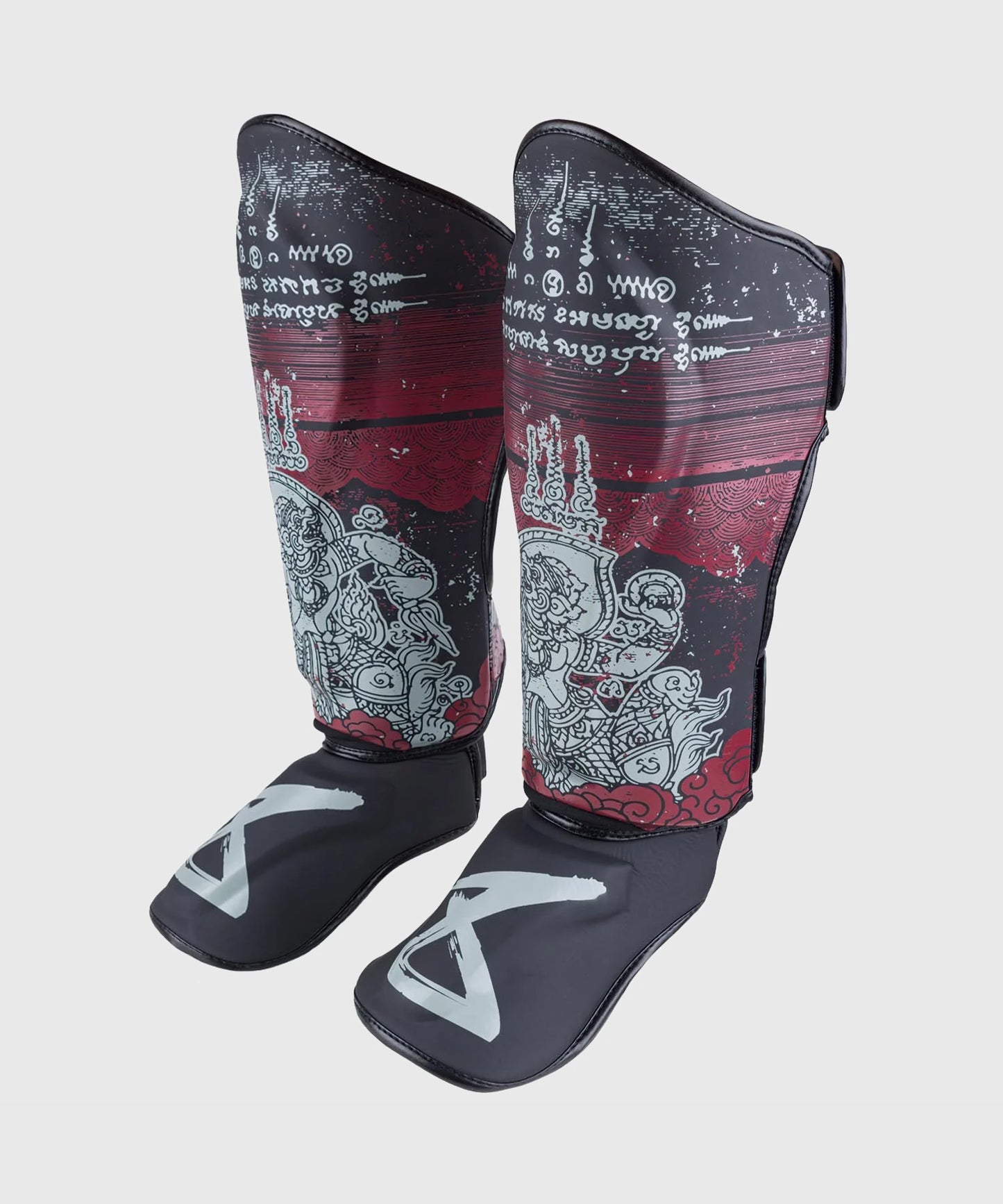 8 Weapons Hanuman Yant Shin Guards - Black/Red