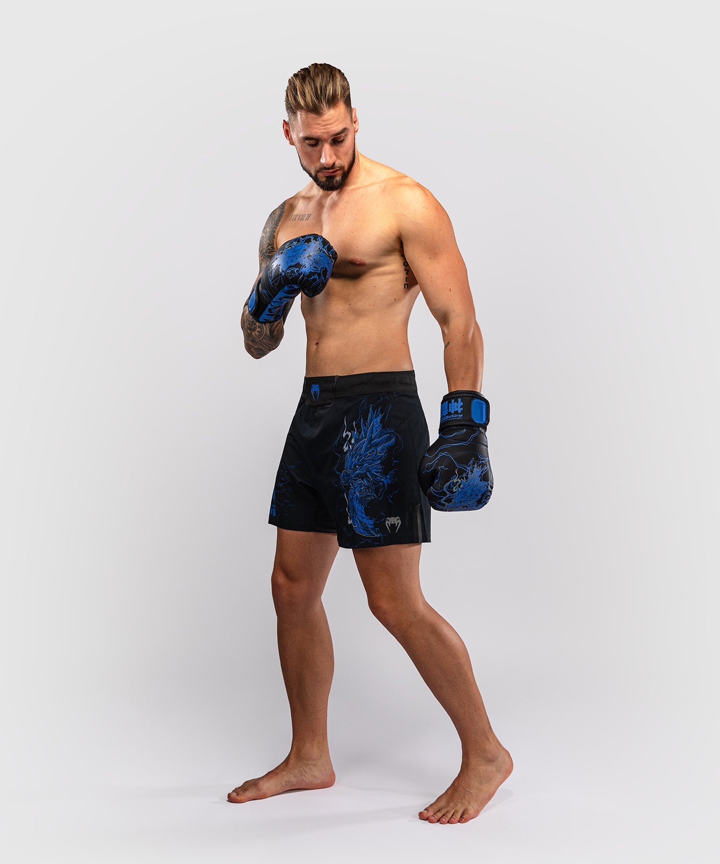 Venum Thunder Dragon Pantaloncini da Combattimento – Nero/Blu Reale