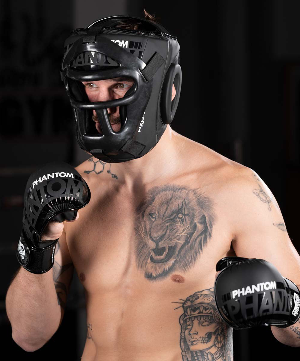 Casque De Boxe Phantom Athletics Apex Cage - Noir