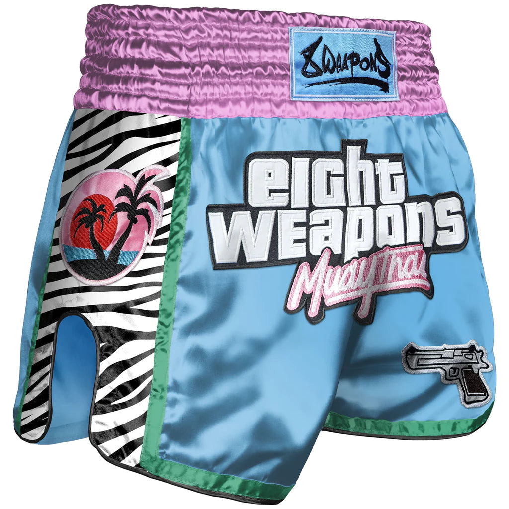 Short De Muay Thai 8 Weapons Miami Thai - Bleu