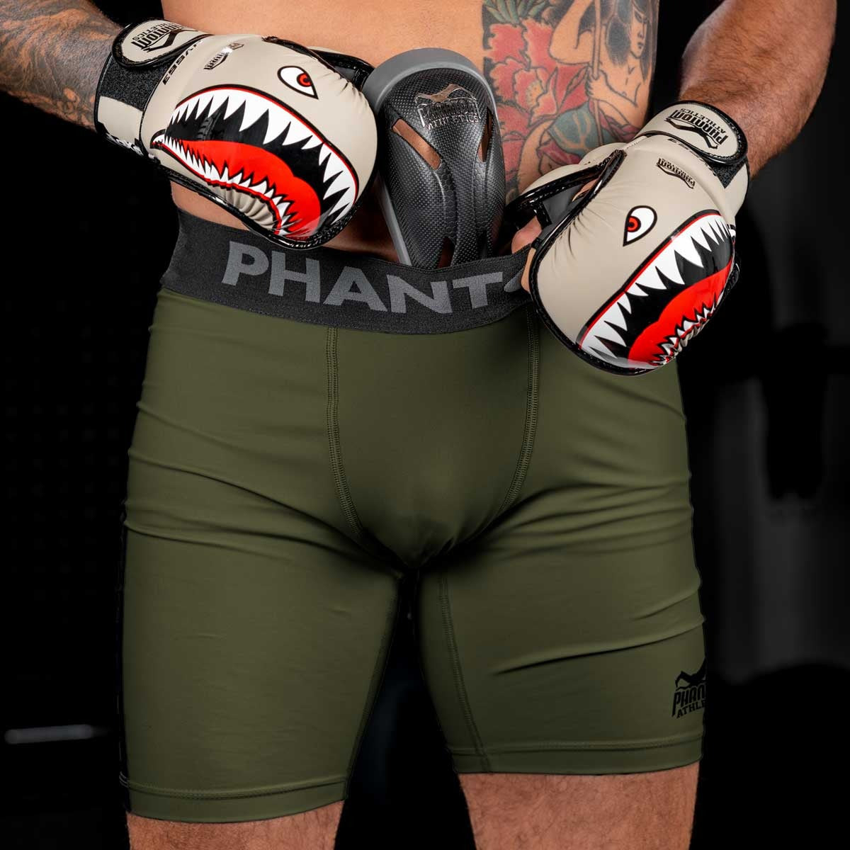 Short De Vale Tudo Phantom Athletics Apex - Kaki