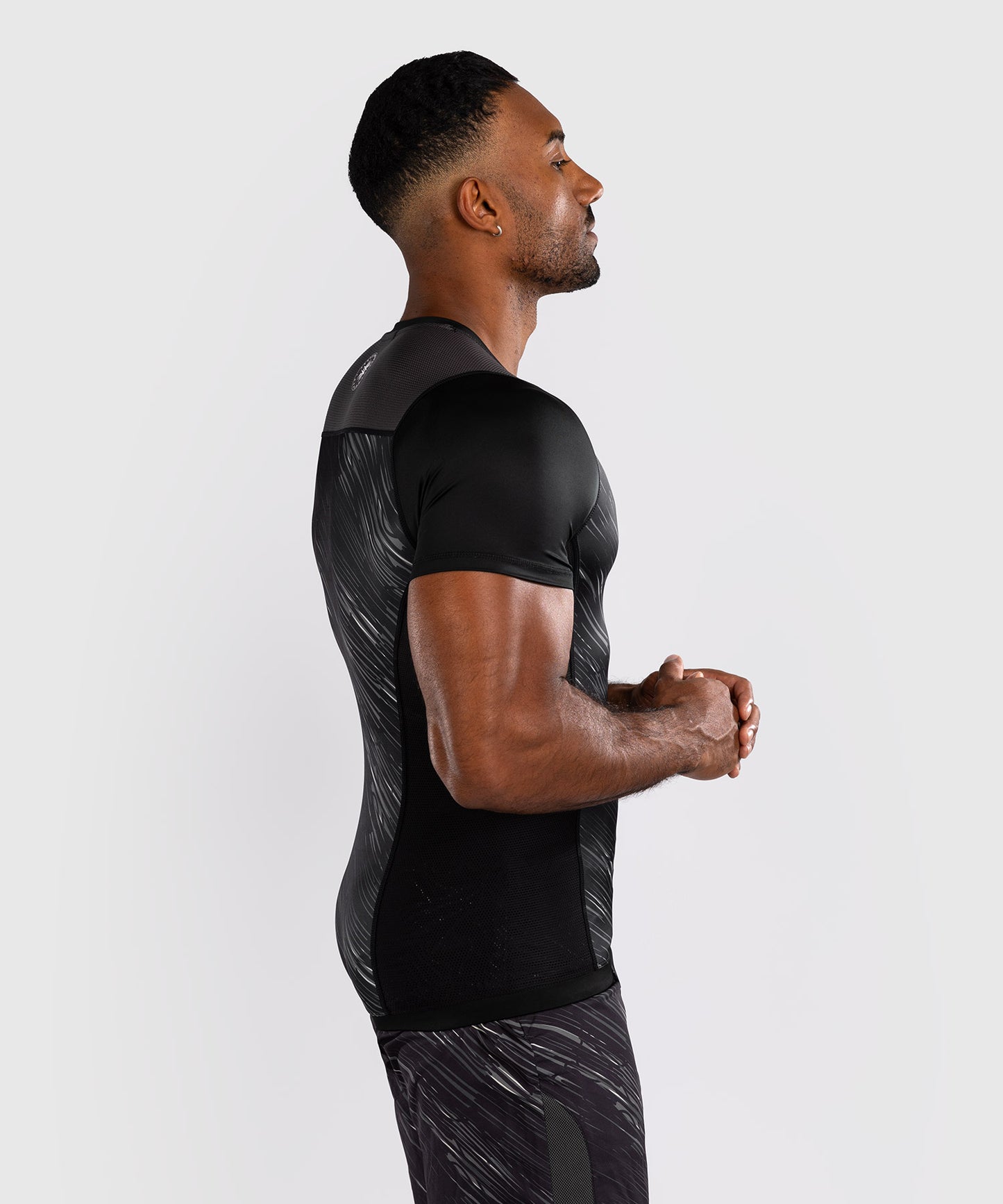 Rashguard Manches Courtes Venum Rapid - Noir/Gris Orage
