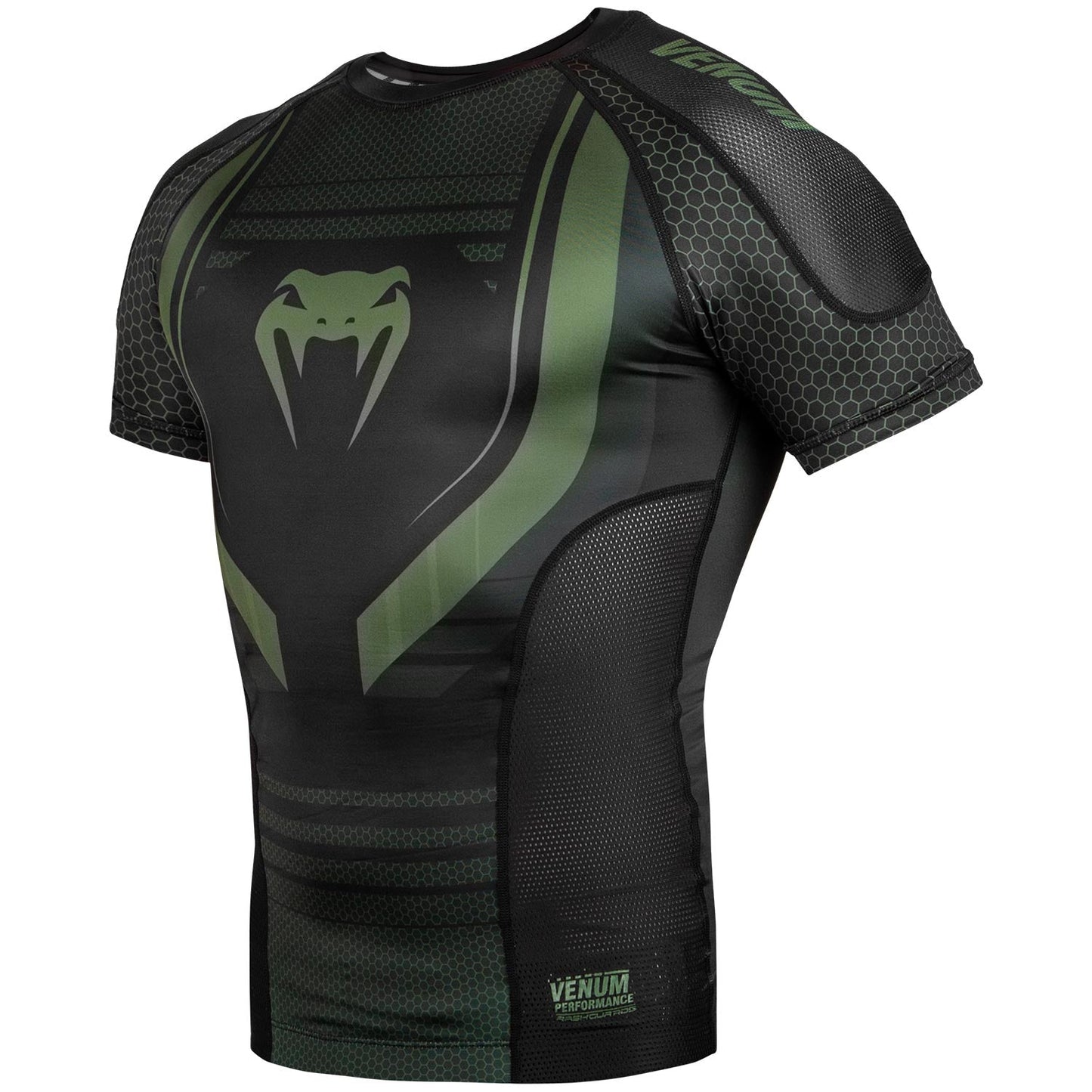 Venum Technical 2.0 Rashguard - Kurzarm - Schwarz/Kaki - Exclusiv