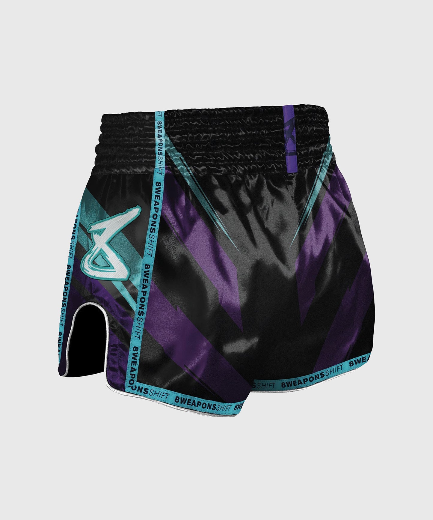 Short De Muay Thai 8 Weapons Cyber - Noir/Violet