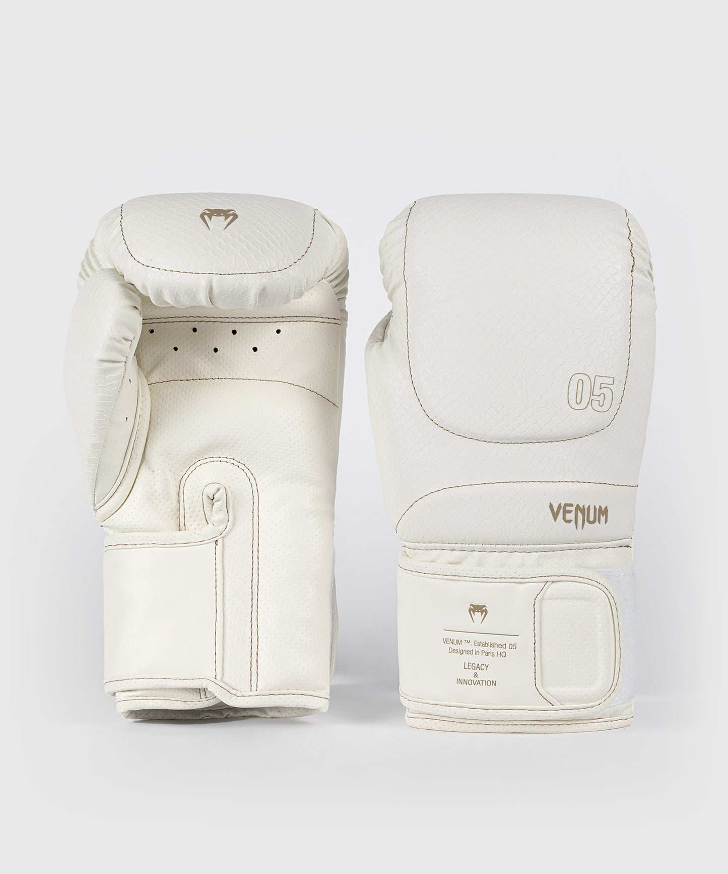 Venum Impact Evo Scales Boxing Gloves - Ivory